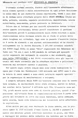 Documento su obiezione di coscienza pag. 1